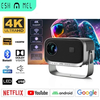 ESHMEL Mini Projetor 1080P 4K HD 8000LM WIFI 5G Para iOS Android Exterior Escritório Sala De Estar Smart Cinema
