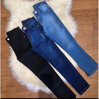 Kit 3 Calça Jeans Infantil Juvenil Feminina Skinny Premium Menina