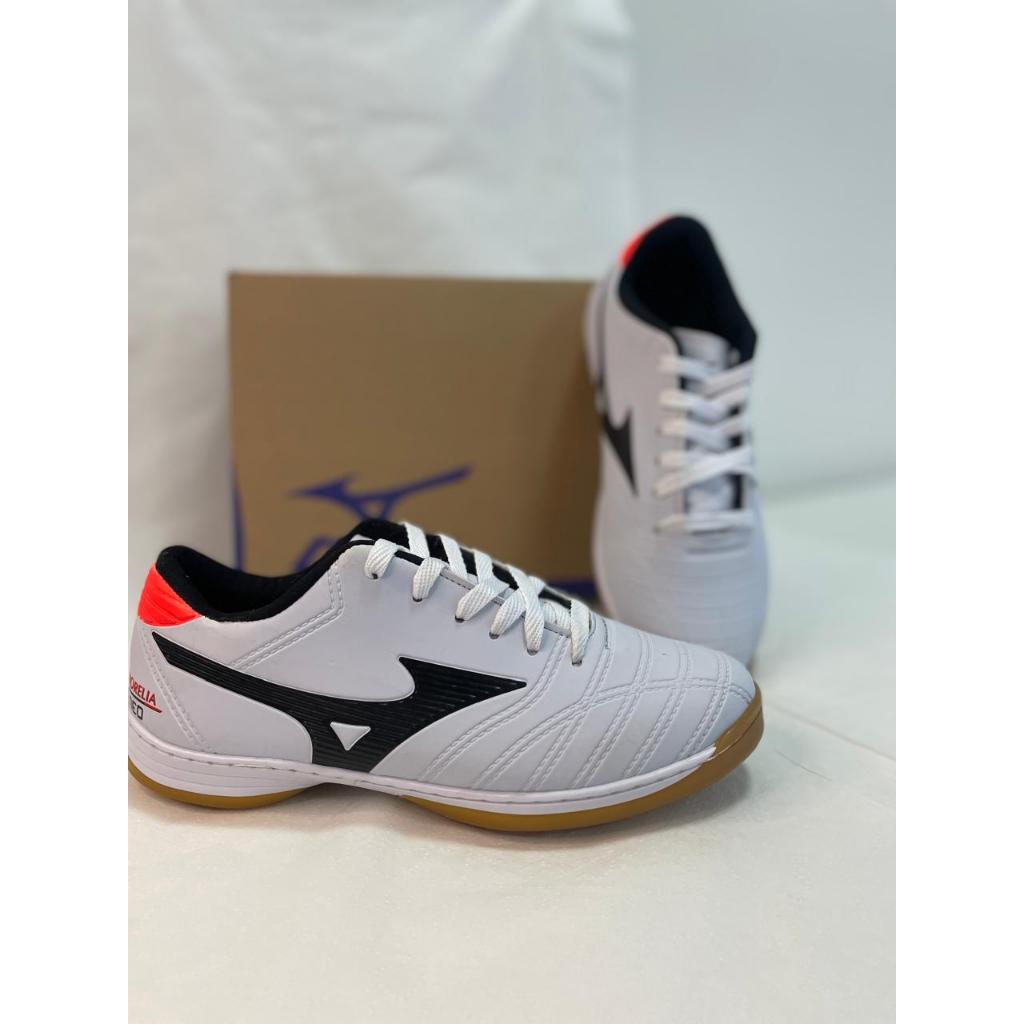 Chuteira Futsal Quadra Salão Mz Solado costurado Branco