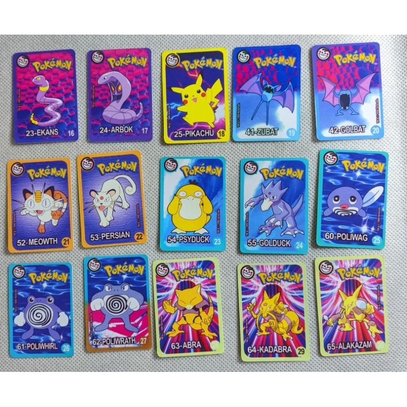 Coleção Completa Tazo Pokémon Supercard Retangular - Elma Chips