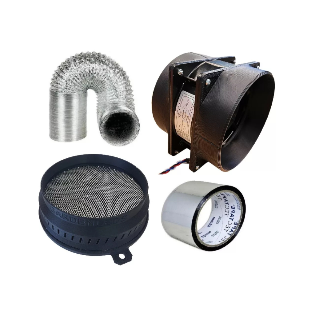 Kit Exaustor 100,125, 150mm + Filtro Odor Carvão Ativado + Duto Grow