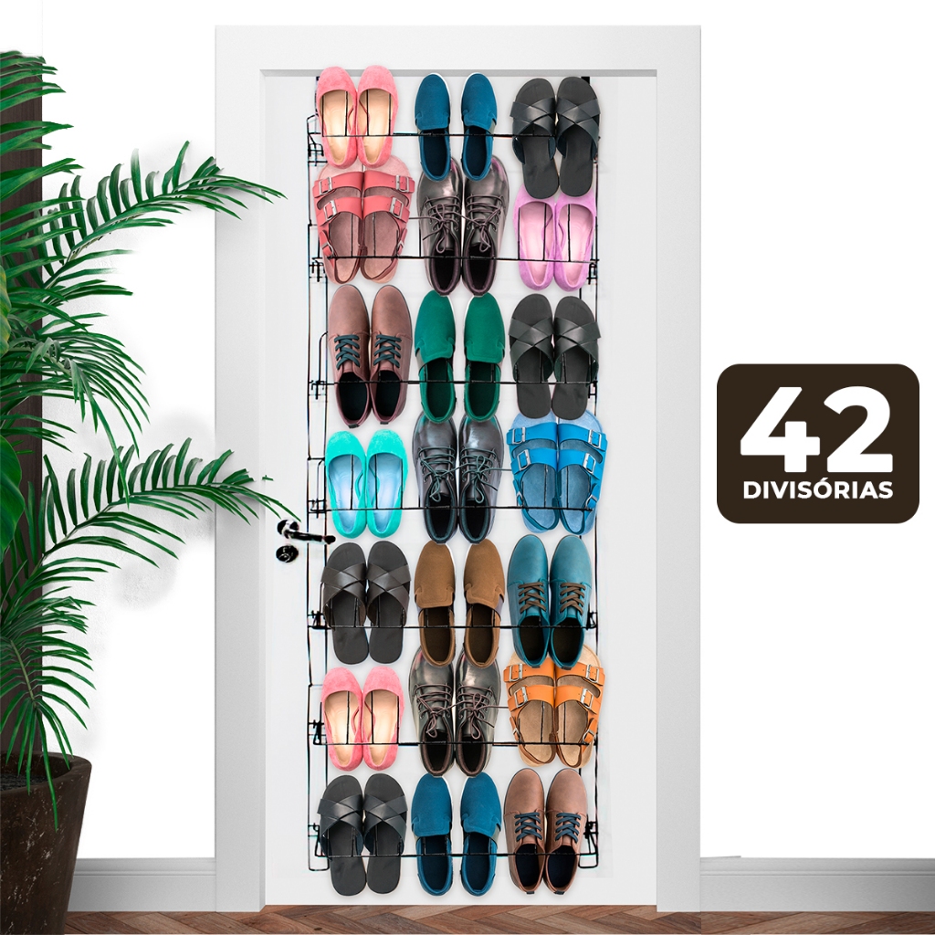Sapateira Organizadora De Sapatos Porta E Parede Vertical Multiuso 21 ...