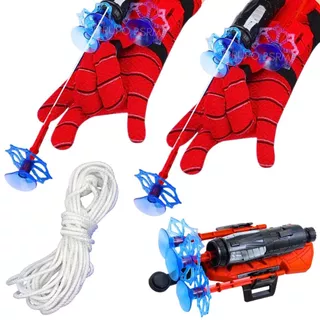 Kit 2 Brinquedo Luvas Aranha Lançador De Teia Infantil Menino Presente Criança 3 Anos Cosplay