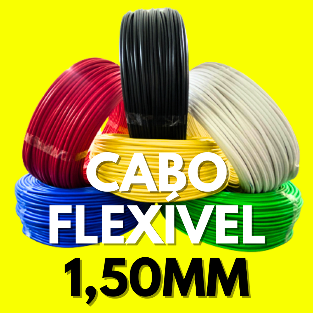 Cabo Flexível 1,5Mm - 100 metros - Cores