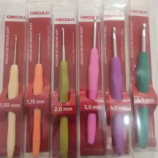 Agulha de crochê CABO SILICONE - 1,25 ao 7.0 CIRCULO
