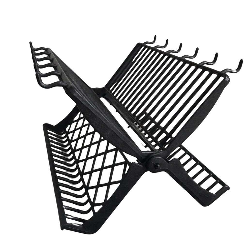 Escorredor de Louça Dobrável 15 Pratos e 12 Ganchos Xícaras com Porta Talheres