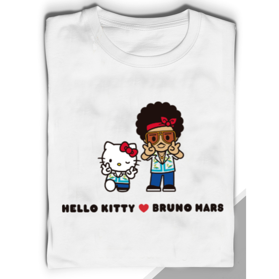 HELLO MARS BRUNO KITTY Kitty Hello x Mars Bruno Oversized Camiseta Tシャツ　Mサイズ　新品未開封 ミュージシャン