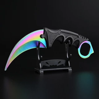 Machete faca pequena pesca camping/preto e colorido facas ao ar livre Canivete Curvado Oxidado Com Bainha Modelo Karambit