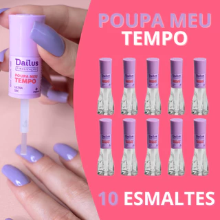 Kit 10 Esmaltes Dailus Poupa Meu Tempo Secagem Ultrarrapida 8ml Escolha Quantidade