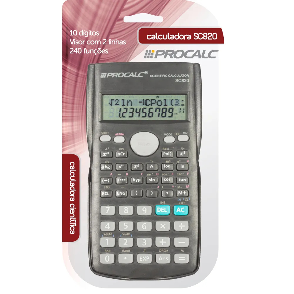 CALCULADORA CIENTÍFICA PROCALC SC820 | Shopee Brasil