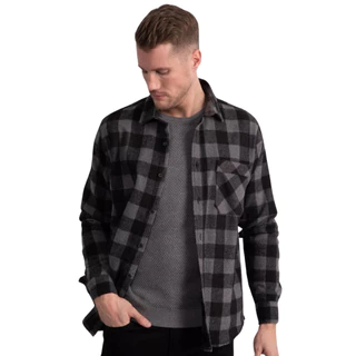 Camisa Xadrez Masculina JuninaFlanelada Manda Longa Camisa Social Masculina Com Bolso Premium