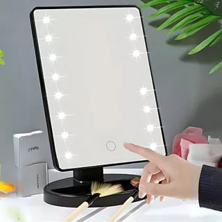 Espelho De Mesa 16 Led Maquiagem Profissional Articulado Decorativo Portátil