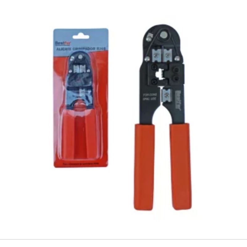 Alicate Crimpar Conector Rj45 Bestfer | Shopee Brasil