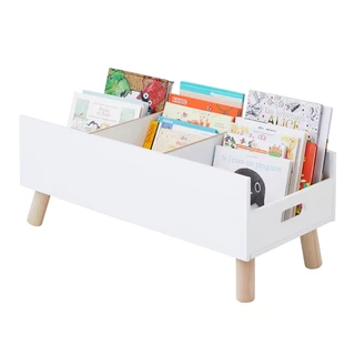 Porta Livros Revisteiro Infantil Chão-montessori-branco-60cm