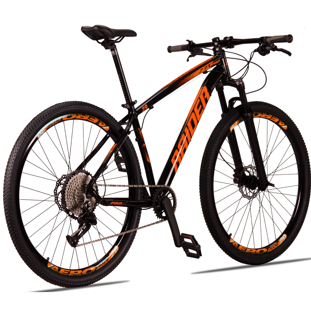 Bicicleta 29 Raider Z3X Pro 12V Freio Hidráulico Suspensão com Trava no Guidão