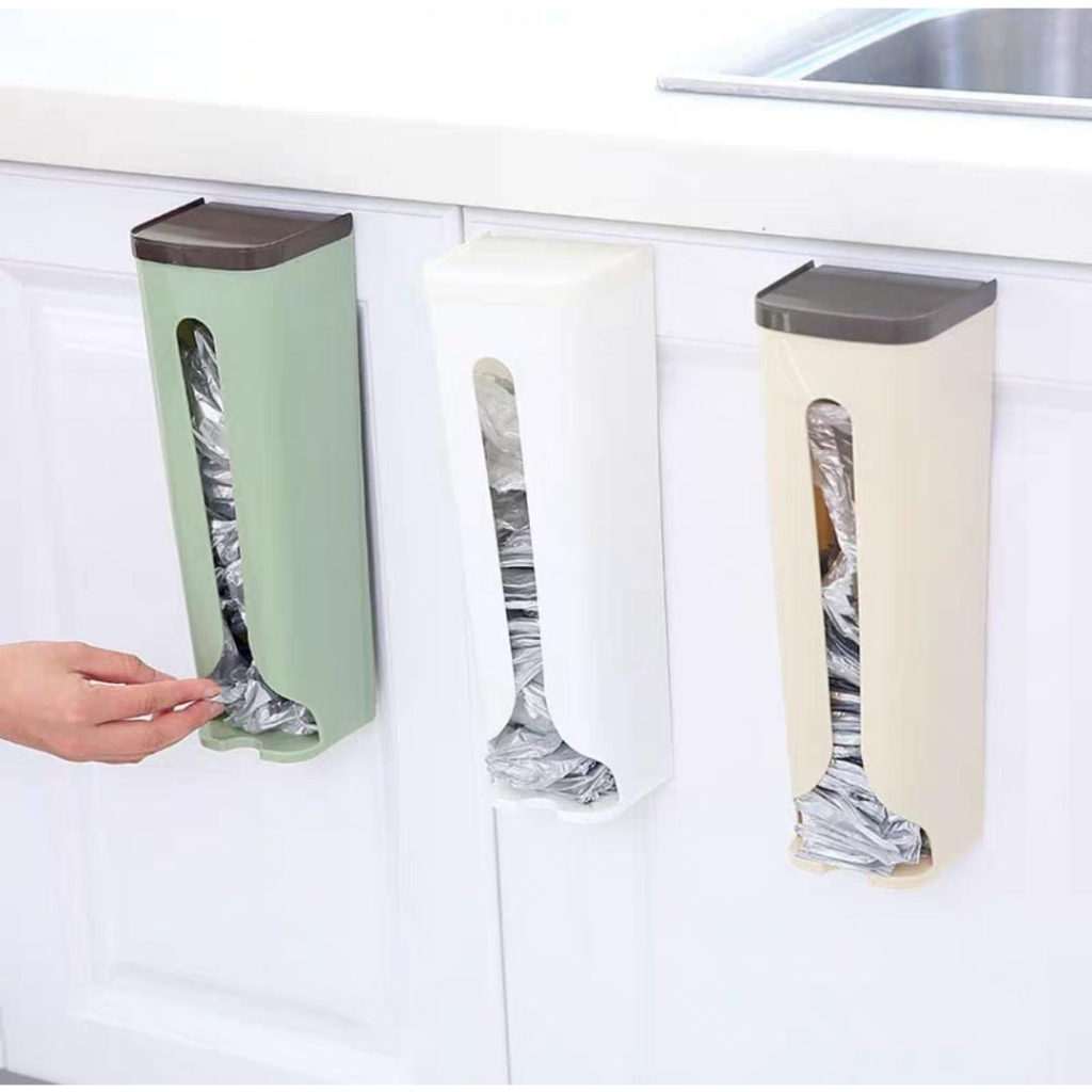 Suporte plástico puxa saco guarda sacolas plásticas ou papel higiênico sacos de lixo