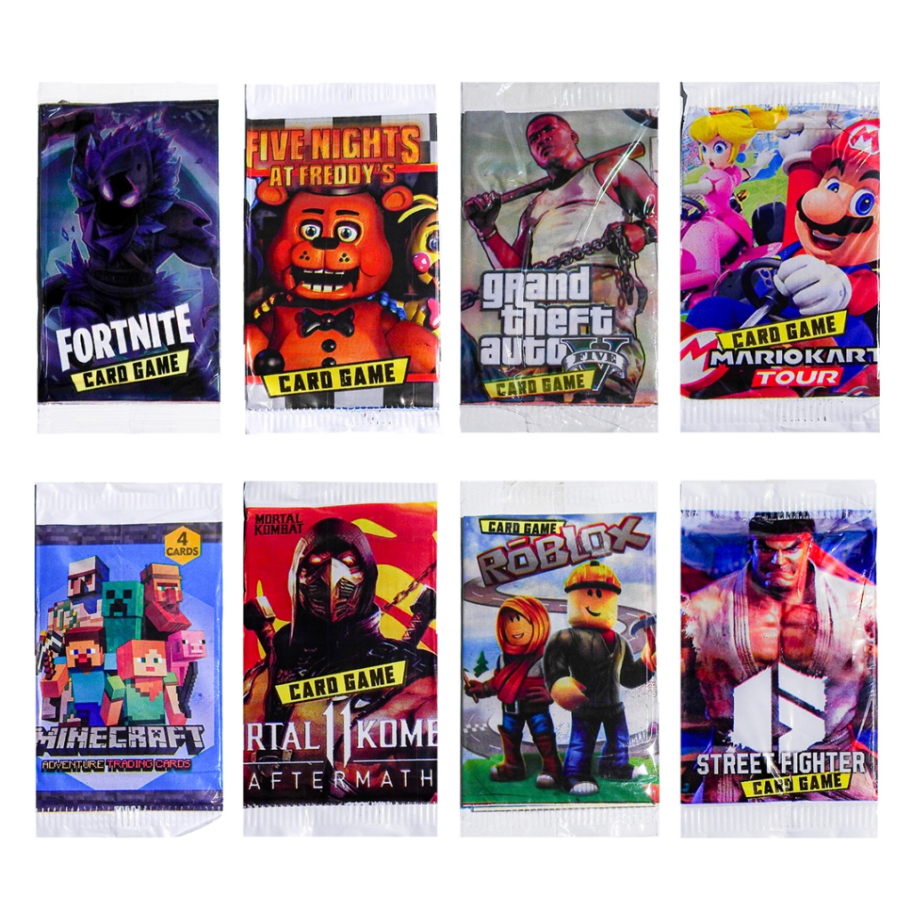 300 Cards Personagens Variados = 75 pacotinhos fechados. Promoção