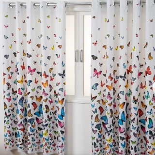 CORTINA PARA QUARTO OU COZINHA BORBOLETA 2,00X1,30 TODA ESTAMPADA