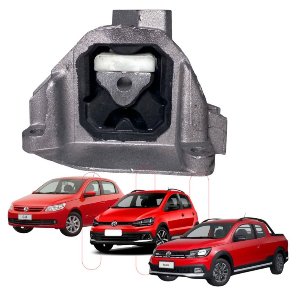 Coxim Do Motor Lado Direito Gol Fox Saveiro G5 G6 Voyage 09 a 2016 ...