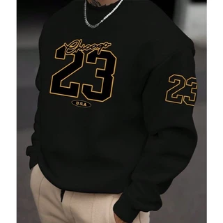 Moletom Gola Redonda Chicago 23 Flanelado Streetwear Inverno