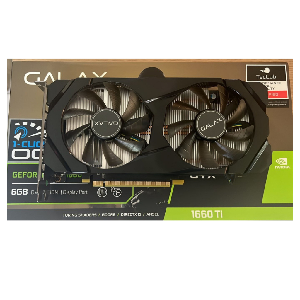 Placa De Vídeo Nvidia Galax Geforce Gtx 16 Series Gtx 1660 T