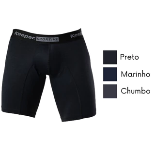 Kit 10 Cuecas Boxer Long Leg Masculina Keeper Anti Assadura Esportiva Microfibra