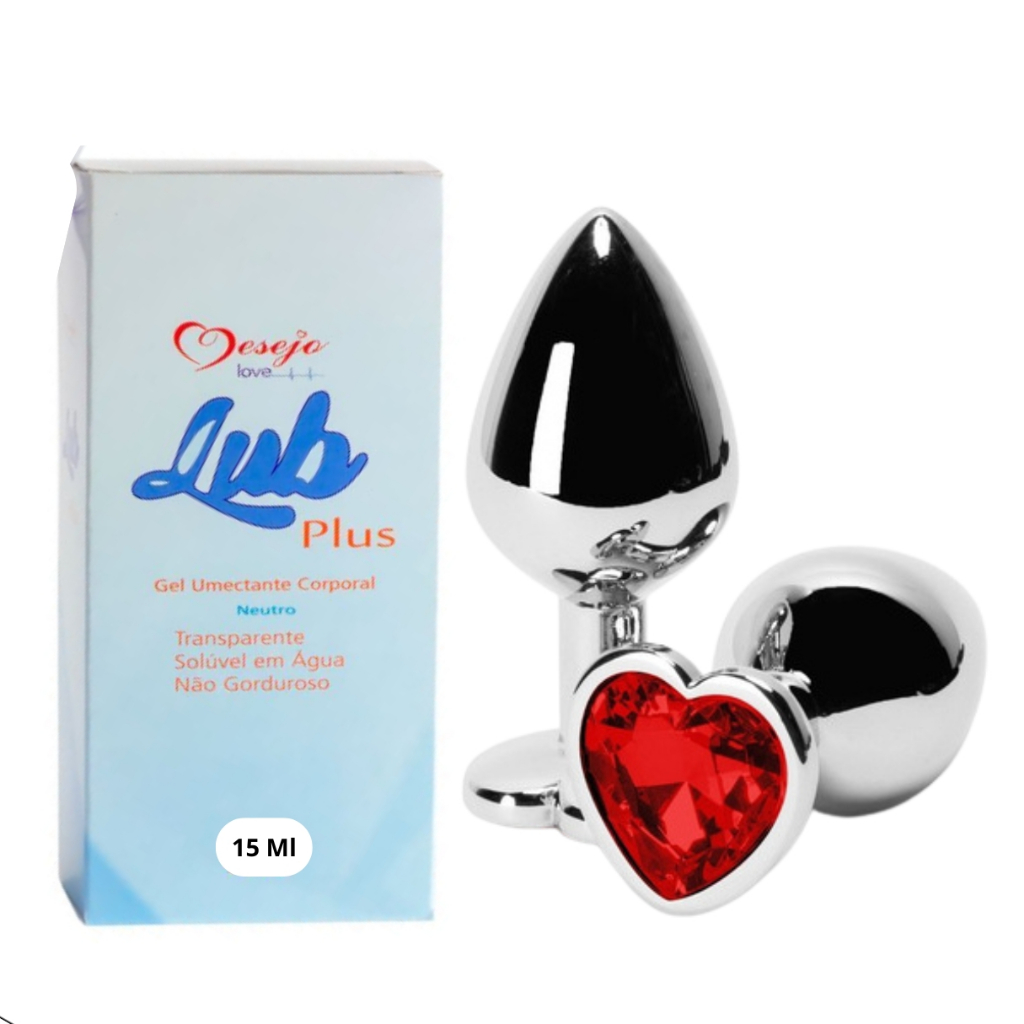 geile frauen befriedigen sich selbst Plug Anal de Coração Em Aço - Com Sino e Corrente - Tamanho M - Sexshop main image 1