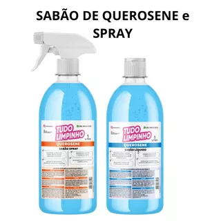 KIT SABÃO + SPRAY DE QUEROSENE 1 LITRO TUDO LIMPINHO em Oferta na Shopee