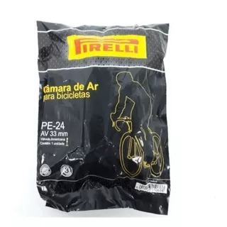 Câmara De Ar Aro 24 Pirelli Bicicleta Válvula Bico Grossa