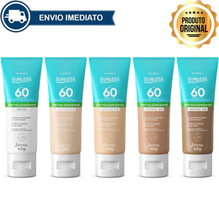 Protetor Solar Facial Antioleosidade com Base Matte Sunless FPS 60 40g Envio Imediato