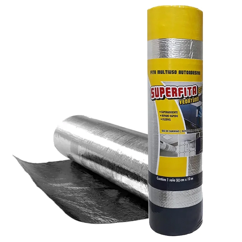 Manta Asfáltica Autoadesiva Aluminizada Impermeavel - 90cm X 10m ...
