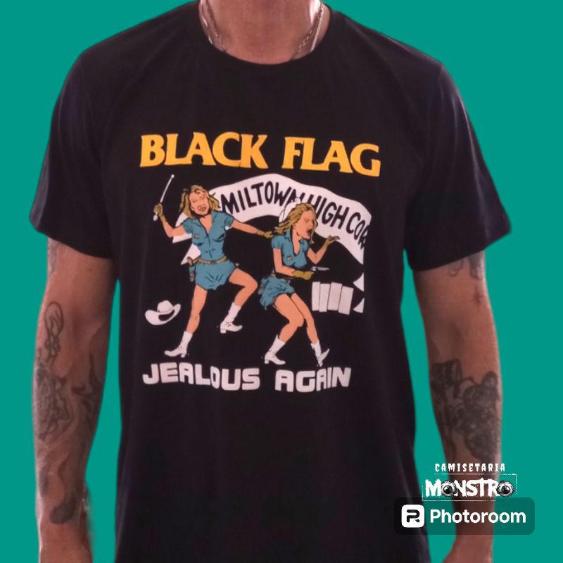camiseta BLACK FLAG | Shopee Brasil