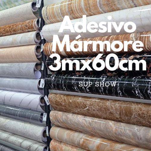 Adesivo Papel de Parede 3mx60cm Cozinha Mármore Cimento Queimado