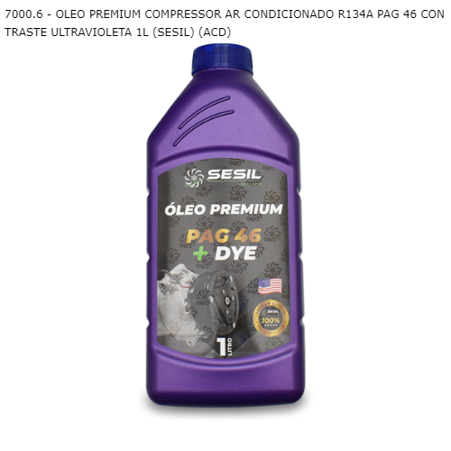 OLEO PREMIUM COMPRESSOR AR CONDICIONADO R134A PAG 46 CONTRASTE ...