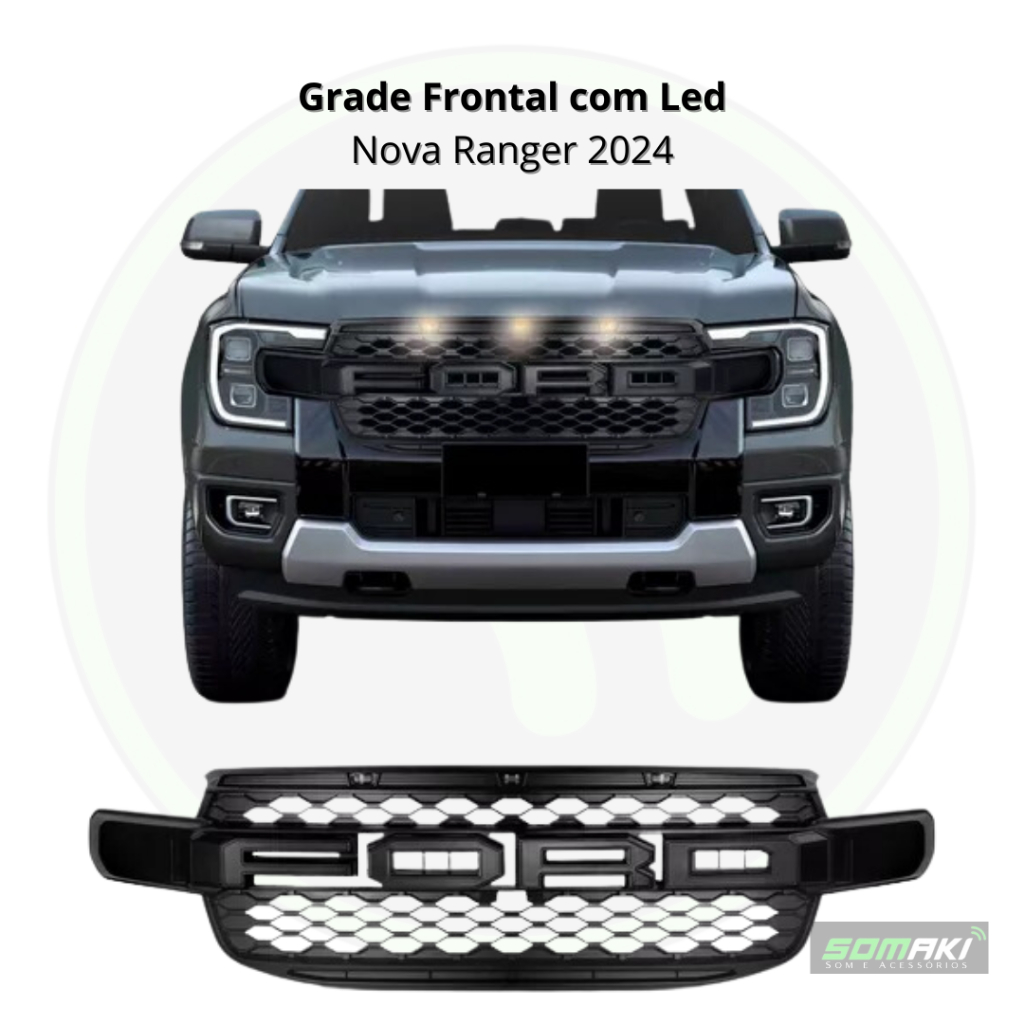 Grade Frontal Ranger 2024 Modelo Raptor Com Led | Shopee Brasil