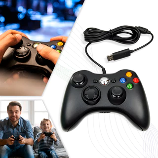Controle Para Xbox 360 Pc Com Fio Joystick Manete Video Game