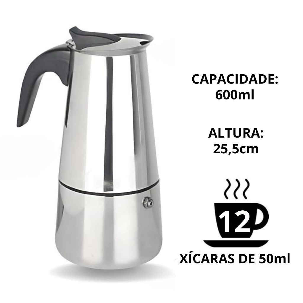 mokaページ Cafeteira Italiana Nuova Moka Metálico - 420ml | Openbox2