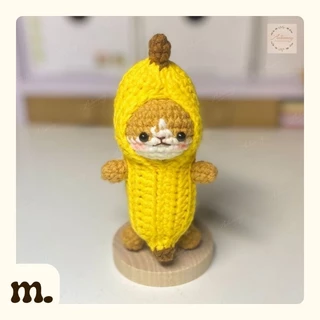 Banana Cat - Gato Banana - Amigurumi - Boneco - Pelúcia - Colecionável - Crochê - Chaveiro