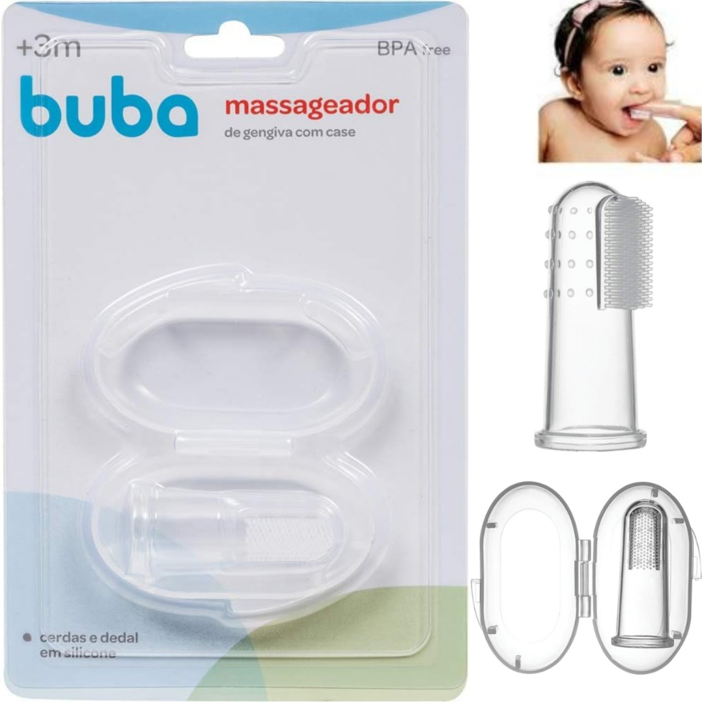 Massageador de Gengiva Com Estojo Pimpolho ou Buba Para Bebê - Enxoval ...