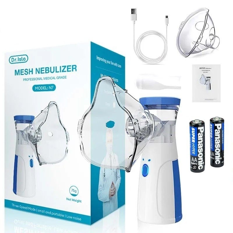 Mini Nebulizador Inalador Portátil Para Asma Sinusite Resfriado Gripe Com Pilha e Cabo USB Cuidados de Saúde