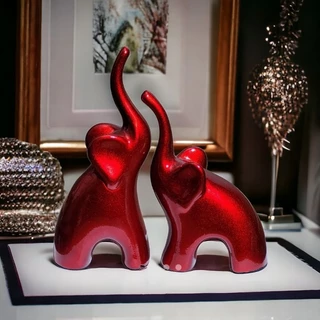Elefante Cerâmica Enfeite Decoração Casa Sala Rack Nicho Aparador