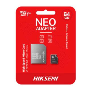 Cartão de Memória Hiksemi NEO MicroSDHC/MicroSDXC Classe 10 UHS-I Até 30 MB/s 64GB