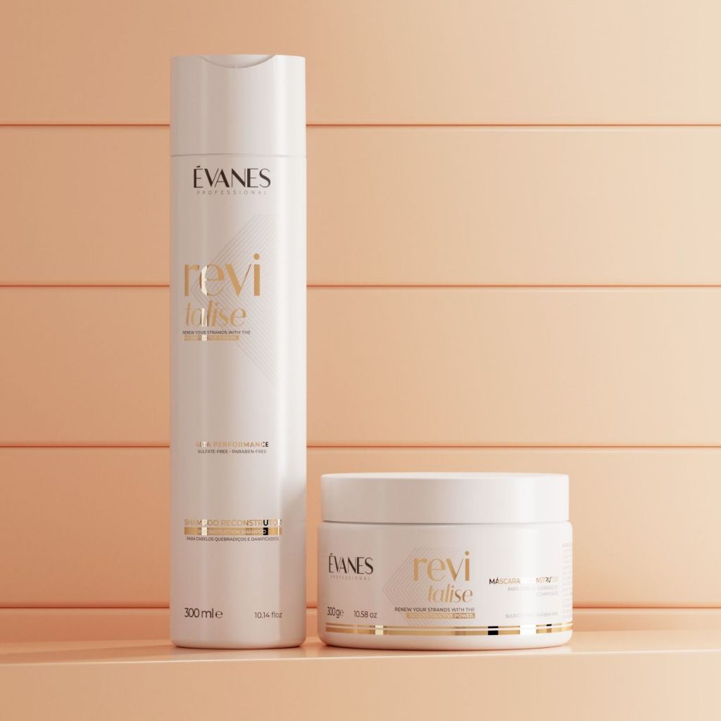 Kit Shampoo e Máscara Revitalise Linha Profissional EVANES PARA CABELOS ...