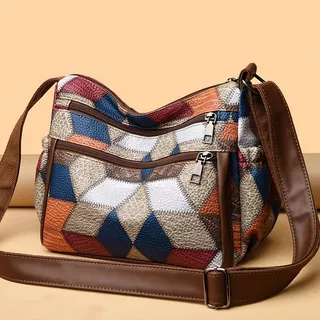 Bolsa Transversal Feminino Elegant Luxo Grande De Couro PU