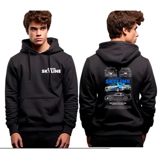 Moletom Casaco De Frio Flanelado Premium Moda Casual Carro Corrida Luxo Nissan Skyline Gtr R34
