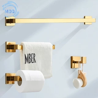 Kit Acessórios Para Banheiro 4 Peças 57Cm Aço Inox 304 Instalação De Perfuração