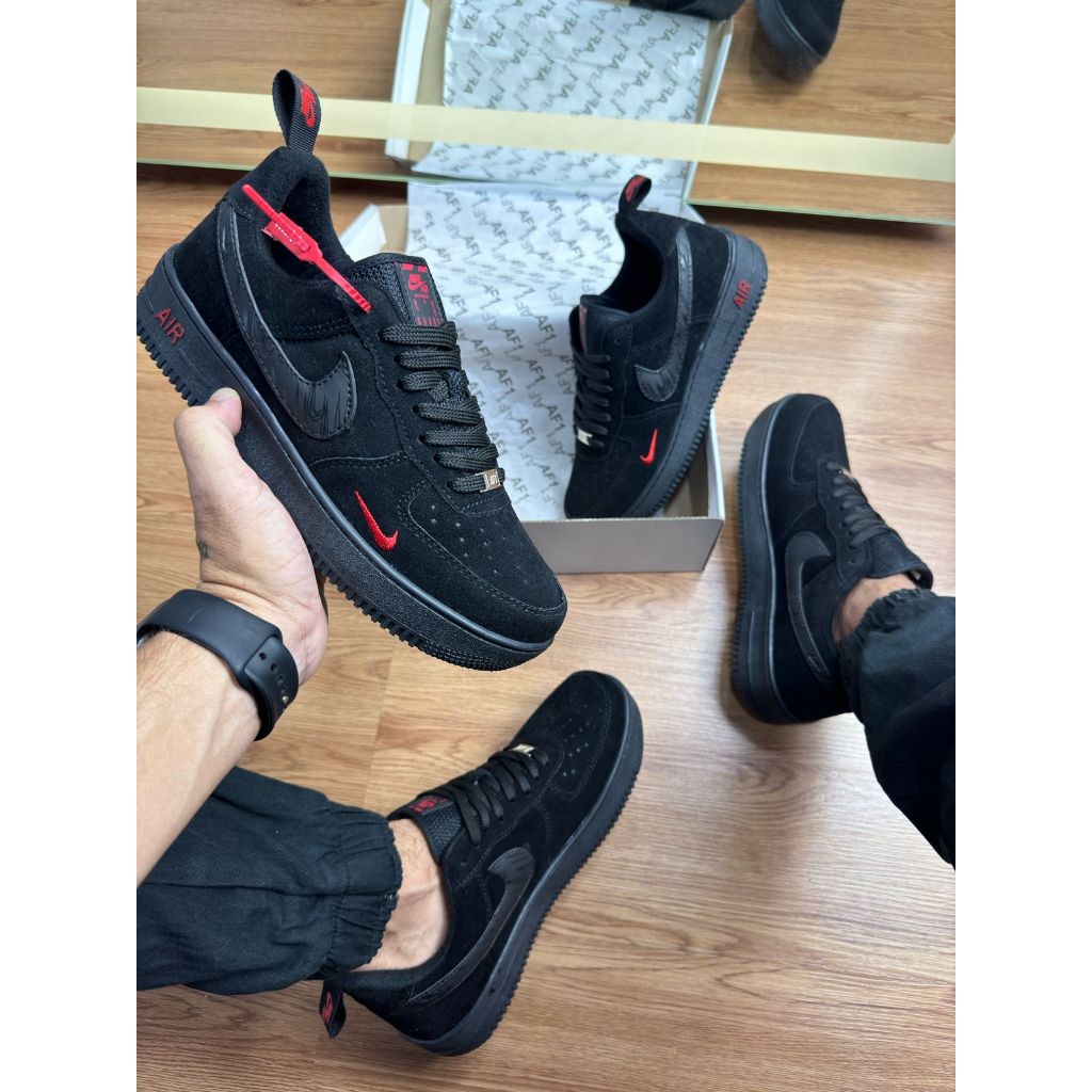 Tênis Force Veludo Estiloso Masculino Casual Esportivo Confortável Moda Treino Academia