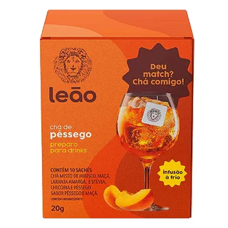 Preparo para Drinks Leão sabor Pêssego - 10 Sachês