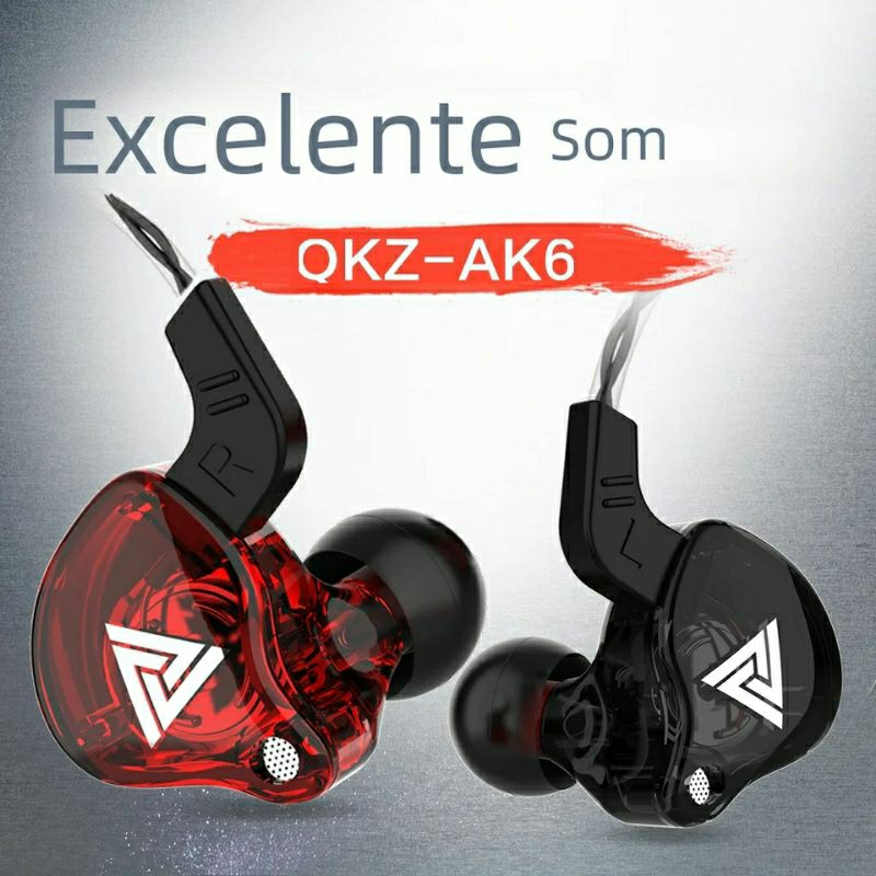 fone de ouvido , qkz ak6 com fio , ótimo para jogos