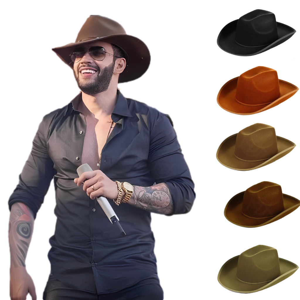 Chapéu Cowboy Country Gustavo Lima O Embaixador Masculino Sertanejo ...